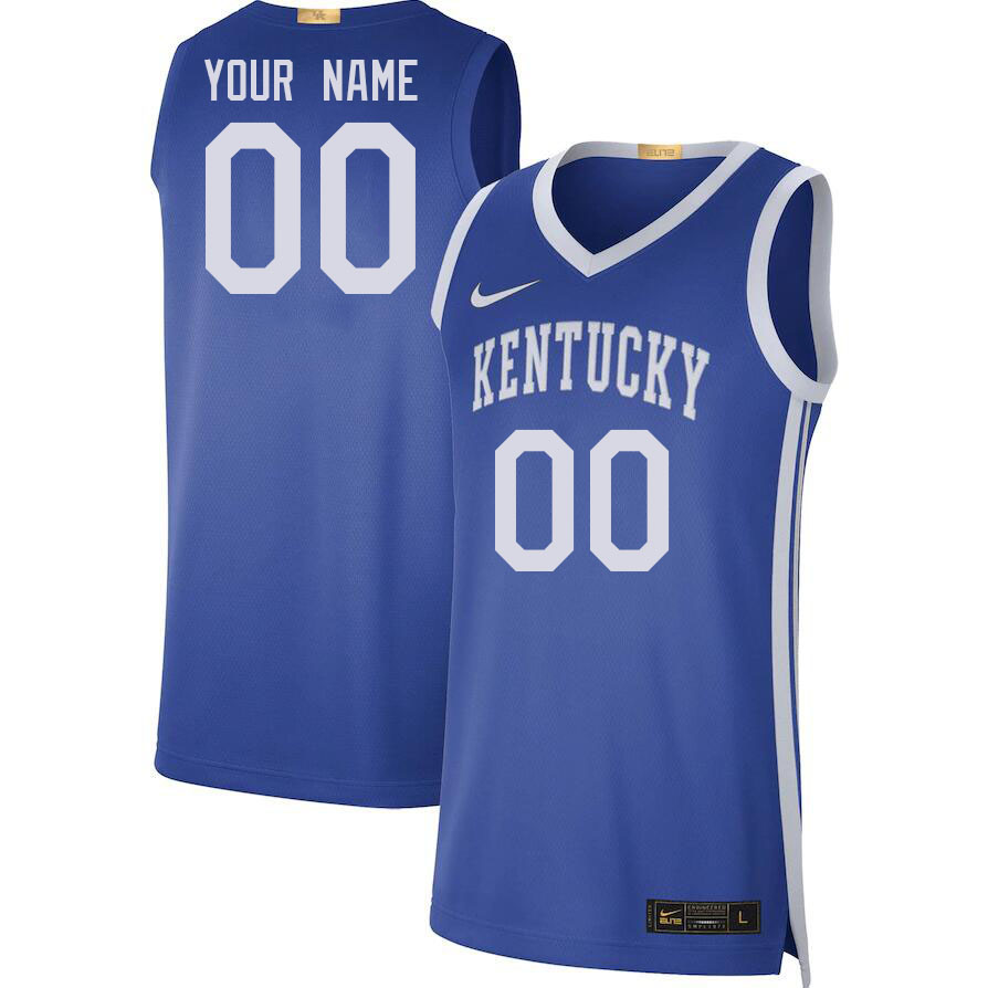 Custom Kentucky Wildcats Name And Number College Basketball Jersey-Royal - Click Image to Close
